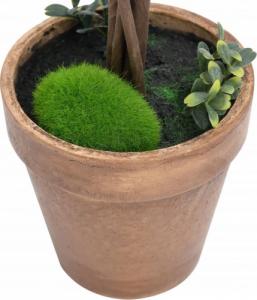 vidaXL vidaXL Kule ze sztucznego bukszpanu w doniczce, 2 szt., zielone, 33 cm 4