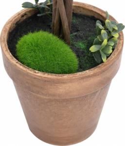 vidaXL Kule ze sztucznego bukszpanu w doniczce, 2 szt., zielone, 56 cm 4