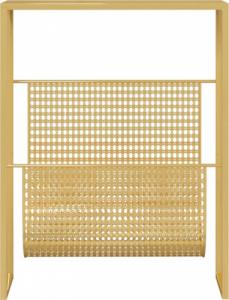 vidaXL Stojak na gazety, złoty, 35x15x45 cm, stal 3