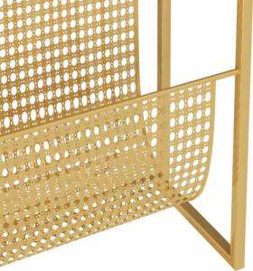 vidaXL Stojak na gazety, złoty, 35x15x45 cm, stal 6