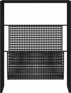 vidaXL vidaXL Stojak na gazety, czarny, 35x15x45 cm, stal 3