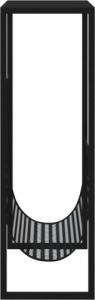 vidaXL vidaXL Stojak na gazety, czarny, 35x15x45 cm, stal 4