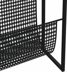 vidaXL vidaXL Stojak na gazety, czarny, 35x15x45 cm, stal 6