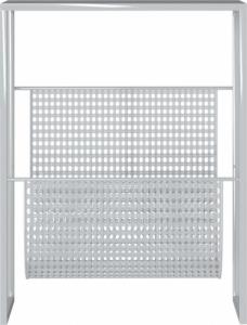 vidaXL vidaXL Stojak na gazety, srebrny, 35x15x45 cm, stal 3