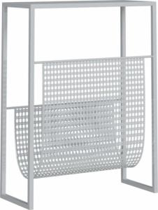 vidaXL vidaXL Stojak na gazety, srebrny, 35x15x45 cm, stal 5