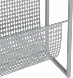 vidaXL vidaXL Stojak na gazety, srebrny, 35x15x45 cm, stal 6