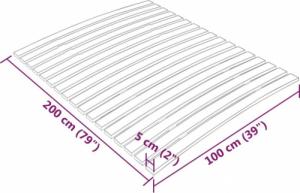 vidaXL vidaXL Stelaż do łóżka z 17 listwami, 100x200 cm 8