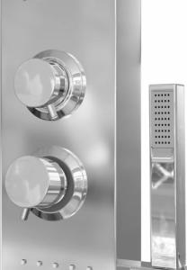 Zestaw prysznicowy vidaXL vidaXL Panel prysznicowy ze stali nierdzewnej, kwadratowy 6