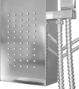 Zestaw prysznicowy vidaXL vidaXL Panel prysznicowy ze stali nierdzewnej, kwadratowy 7