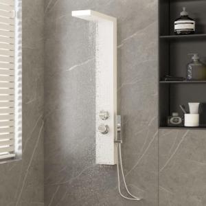 Zestaw prysznicowy vidaXL vidaXL Panel prysznicowy, aluminiowy, biały 1