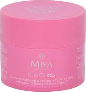 Miya Miya Cosmetics BEAUTY Lab skoncentrowana maska z kwasami 3% [AHA + BHA] + kompleks 6% [olejek canola + betaina] 50g 1