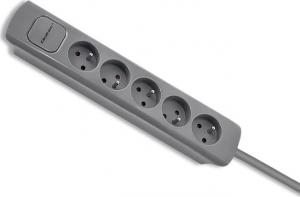 Listwa zasilająca Qoltec 5 gniazd 1.8 m szara (50275) 2