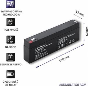 Qoltec Akumulator AGM Qoltec 12V 2.3Ah HQ (53064) 6