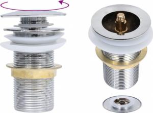 Umywalka vidaXL vidaXL Umywalka łazienkowa z kranem i korkiem, brąz, szkło hartowane 8