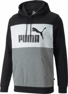 Puma Bluza męska Puma Colorblock Hoodie TR czarno-biało-szara 848772 01 S 1
