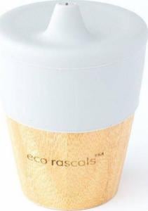 ECO RASCALS ECORASCALS Kubek bambusowy o pojemności 190 ml z silikonową nakładką w kolorze szarym one size 1