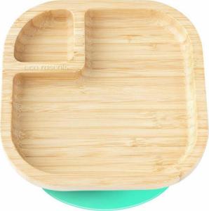 ECO RASCALS ECORASCALS Talerzyk bambusowy baby kwadrat z zielonąprzyssawką one size 4