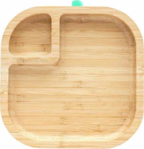 ECO RASCALS ECORASCALS Talerzyk bambusowy baby kwadrat z zielonąprzyssawką one size 5