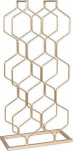 Vilde Stojak metalowy złoty wino regał szafka półka na wina 8 butelek 23x11x48 cm 3