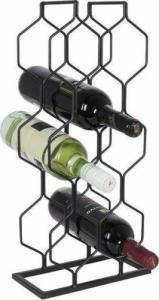 Vilde Stojak metalowy czarny wino regał szafka półka na wina 8 butelek 23x11x48 cm 1
