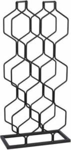 Vilde Stojak metalowy czarny wino regał szafka półka na wina 8 butelek 23x11x48 cm 3