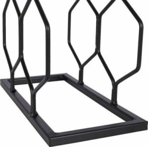 Vilde Stojak metalowy czarny wino regał szafka półka na wina 8 butelek 23x11x48 cm 4