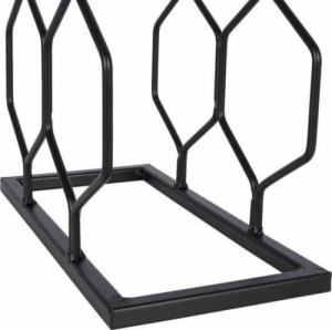 Vilde Stojak metalowy czarny wino regał szafka półka na wina 8 butelek 23x11x48 cm 5
