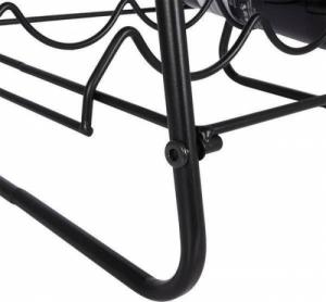 Trends4You Stojak metalowy czarny wino regał szafka półka na wina 9 butelek 33x29x46 cm 4