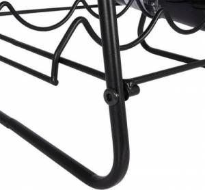 Trends4You Stojak metalowy czarny wino regał szafka półka na wina 9 butelek 33x29x46 cm 5