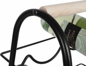 Trends4You Stojak metalowy czarny wino regał szafka półka na wina 9 butelek 33x29x46 cm 6