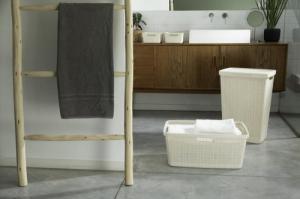 Kosz na pranie Curver Kosz do Magla Łazienkowy JUTE 46L w Kremowym kolorze 5