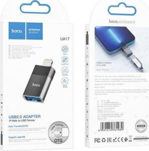 Adapter USB Hoco UA17 USB-A - Lightning Czarny  (6931474761989 [17891835]) 9
