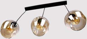 Lampa wisząca Candellux Lampa wisząca szklana czarno/brązowa 3xE27 Aspa 33-00606 1