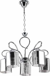 Lampa wisząca Candellux Żyrandol chrom + srebrny lampa wisząca 5xE27 Italo 35-00705 1