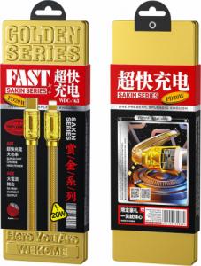 Kabel USB WK Design USB-C - Lightning 1 m Złoty (6941027620694) 4