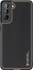 Dux Ducis Dux Ducis Yolo eleganckie etui pokrowiec ze skóry ekologicznej Samsung Galaxy S21 FE czarny 2