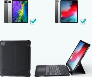Choetech Choetech Keyboard Case etui pokrowiec do iPad Pro 12,9" bezprzewodowa klawiatura Bluetooth czarny (BH-015) 4