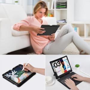 Choetech Choetech Keyboard Case etui pokrowiec do iPad Pro 12,9" bezprzewodowa klawiatura Bluetooth czarny (BH-015) 10