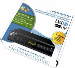 Tuner TV Esperanza EV106 + antena wewnętrzna/zewnętrzna ATD12 8