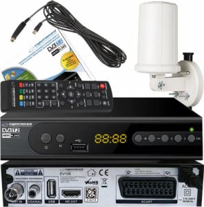 Tuner TV Esperanza EV106 + antena wewnętrzna/zewnętrzna ATD12 9