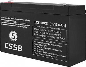CSSB Akumulator żelowy 6V 12Ah (LX6120CS) 1