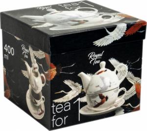 Royal Tea Zestaw do herbaty Tea For One, porcelanowy Żurawie 400ml - Royal Tea 2