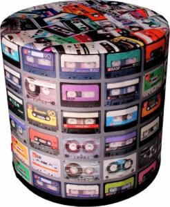 Bertoni-arco Okrągła pufa dekoracyjna - KASETY 2