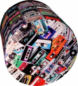 Bertoni-arco Okrągła pufa dekoracyjna - KASETY 3