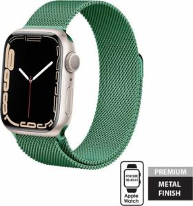 Crong Pasek ze stali nierdzewnej Crong Milano Steel do Apple Watch 38/40/41 mm zielony 1