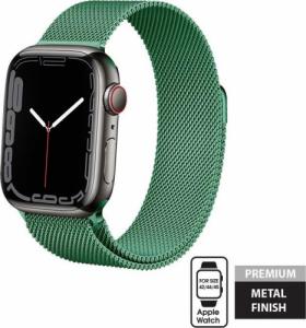 Crong Pasek ze stali nierdzewnej Crong Milano Steel do Apple Watch 42/44/45 mm zielony 1