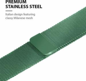 Crong Pasek ze stali nierdzewnej Crong Milano Steel do Apple Watch 42/44/45 mm zielony 3