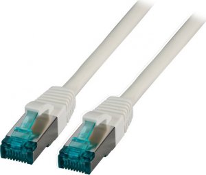 EFB EFB RJ45 Patchkabel S/FTP, Cat.6A, LSZH, 0,15m, grau 1