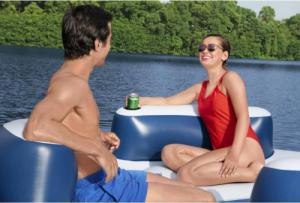 Bestway Hydro-Force 4-person bathing island Lazy Dayz 43536 (white/blue, 256 cm) 5