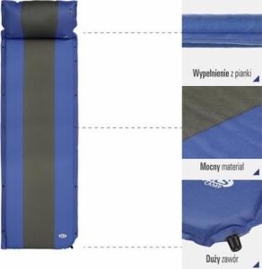 Nils Extreme Nc4349 Niebiesko-szara Mata Samopompująca Z Poduszką 4